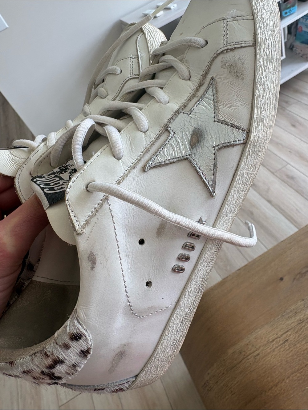 ⭐️ AUTHENTIC ⭐️ Golden Goose Off-White Leather
